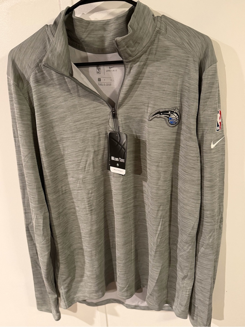 Nike Men's Orlando Magic Heather Gray Dri-FIT Quarter-Zip Pullover